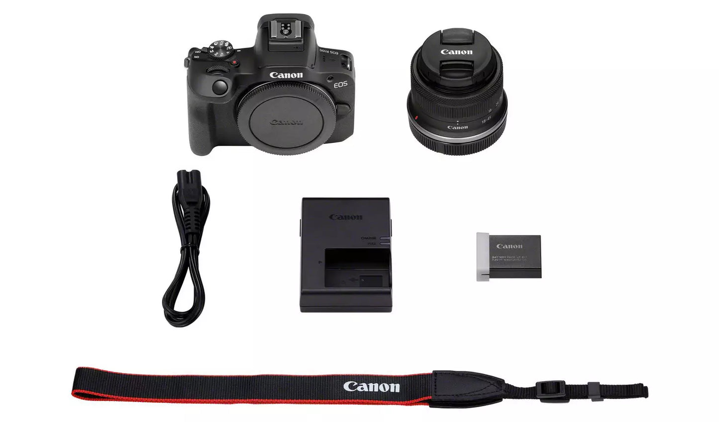Canon EOS R100 Mirrorless Camera with RF 18–45mm IS STM Lens (New) Canon