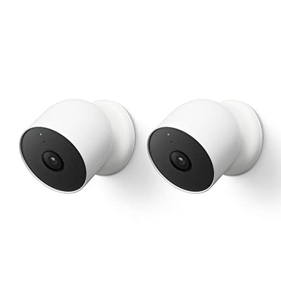Google Nest Cam 2-Pack – Wireless Indoor/Outdoor Battery Security Cameras, Wi-Fi Smart Home Surveillance (New) Google