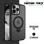 iPhone16 Luxury Phone Holder Clear Matte Magnetic Wireless Charging Case black Panther Force