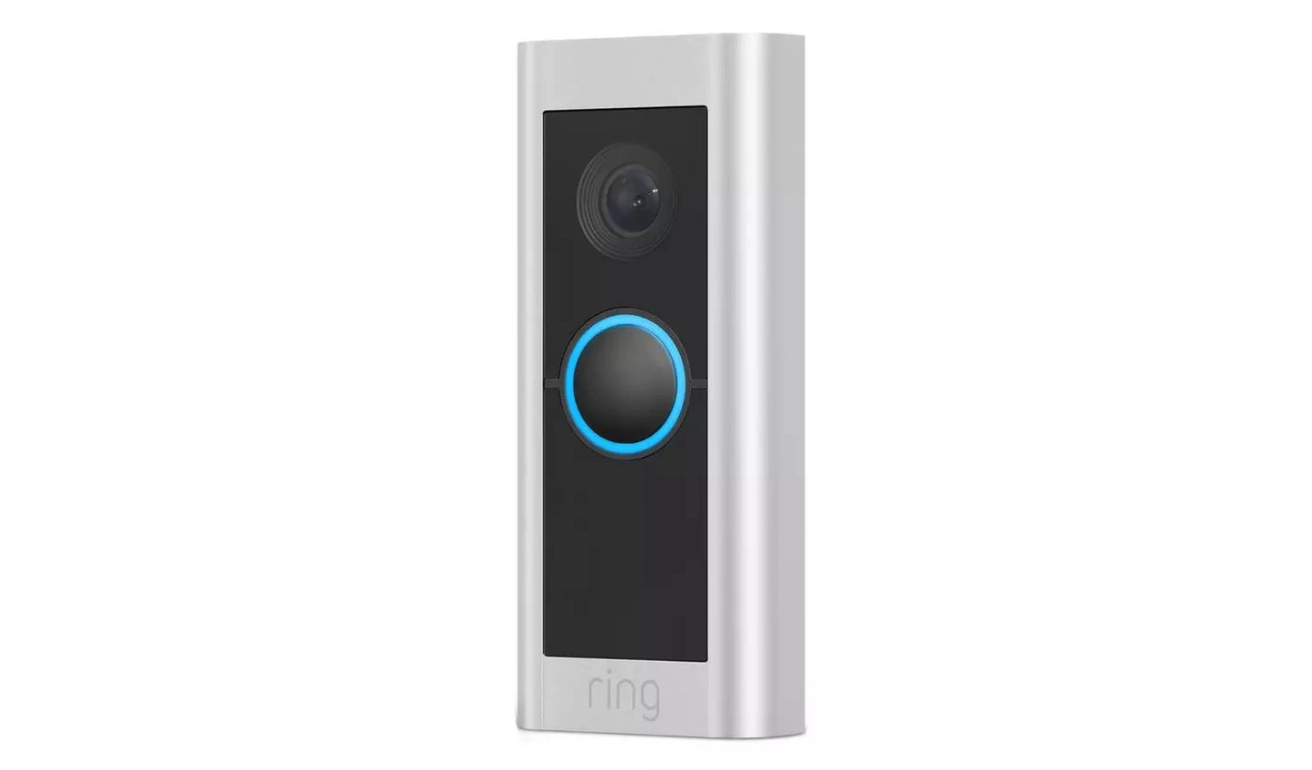 Ring Pro 2 Video Doorbell (Hardwired) – Silver Ring