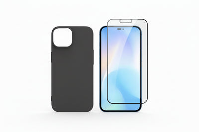 Funki Bundle Black Case + Tempered Glass for iPhone 15 Funki Fone