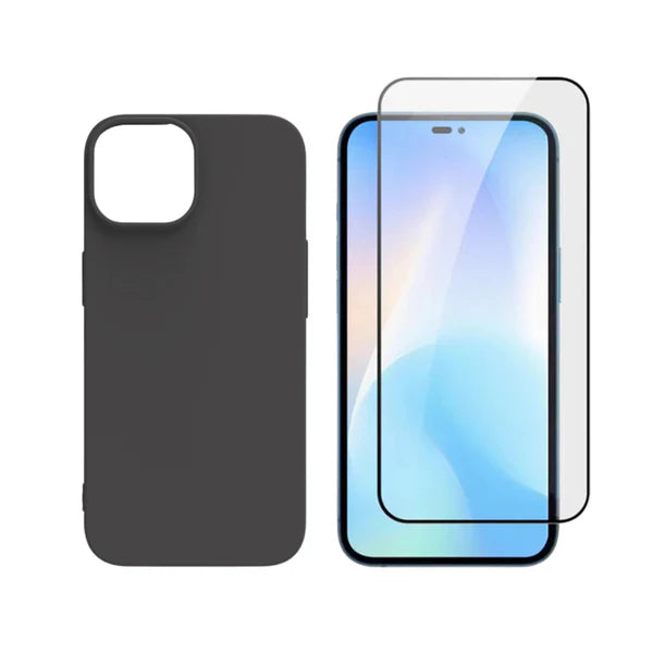 Funki Bundle Black Case + Tempered Glass for iPhone 15 Pro Max Funki Fone