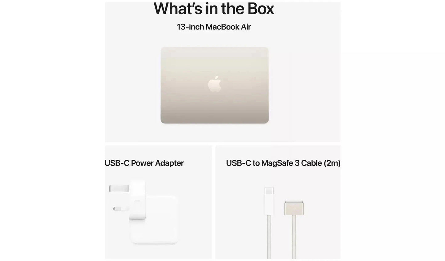 Apple MacBook Air 2025 13.6-inch M4 – 16GB RAM, 256GB SSD, StarLight (New) Apple