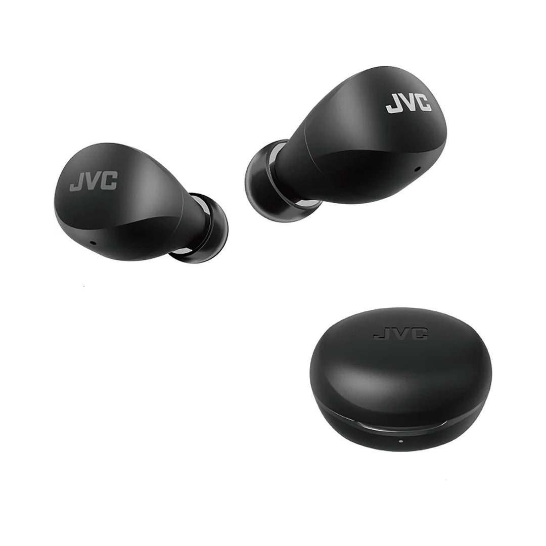 JVC Compact and Lightweight Gumy Mini True Wireless Earbuds Headphones-(IPX4) - HAA6TB (Black)