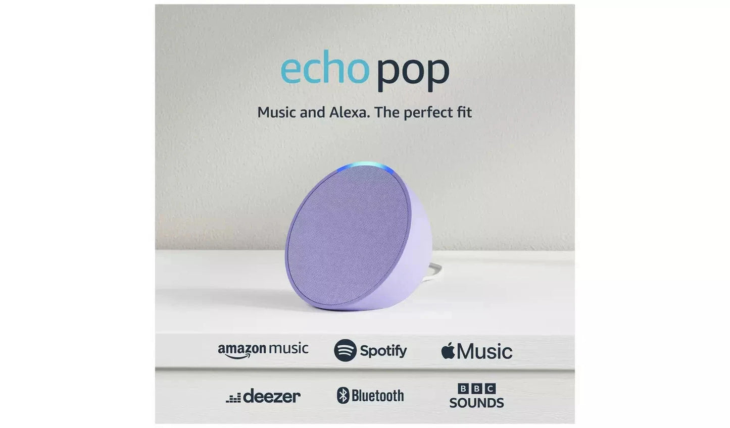 Amazon Echo Pop 2023 Smart Speaker with Alexa – Black - Funkifone