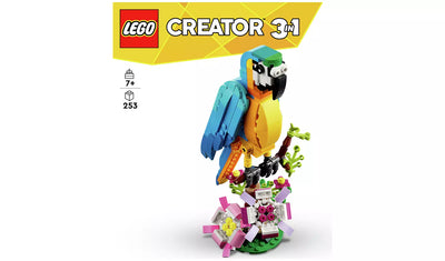 LEGO Creator 3in1 Exotic Parrot Animals Building Toy | Ages 7+ | Model 31136 | New LEGO