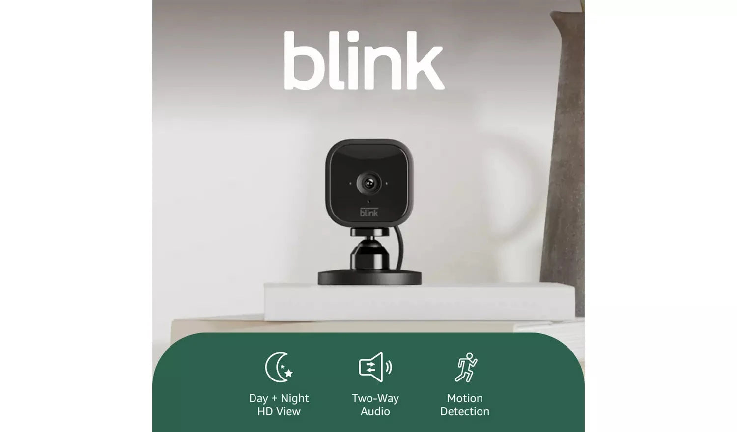 Blink Mini Indoor Plug-In Security Camera – Black (2-Pack) Blink