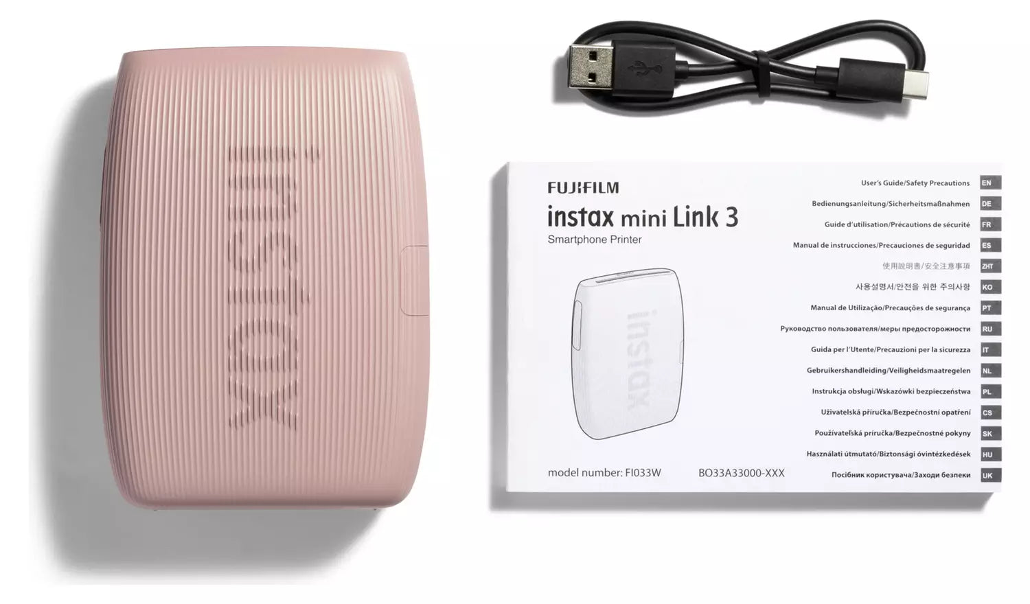 instax mini Link 3 Smartphone Printer - Rose Pink (New) Fujifilm