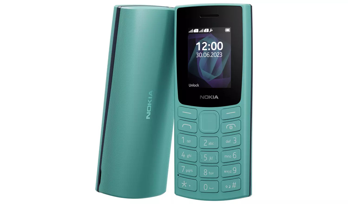 Nokia 105 Mobile Phone – Cyan Unlocked Feature Phone (New) Nokia