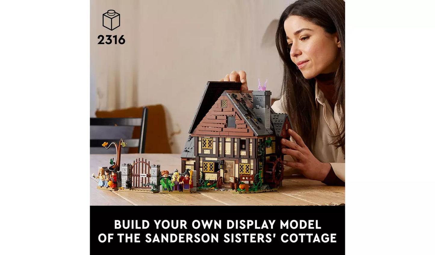 LEGO Ideas Disney Hocus Pocus: The Sanderson Sisters’ Cottage Set | Ages 18+ | Model 21341 | NEW LEGO
