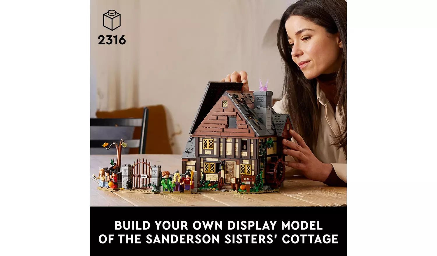 LEGO Ideas Disney Hocus Pocus: The Sanderson Sisters’ Cottage Set | Ages 18+ | Model 21341 | NEW LEGO