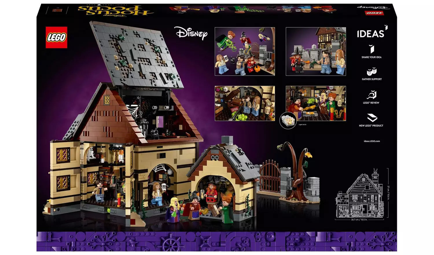 LEGO Ideas Disney Hocus Pocus: The Sanderson Sisters’ Cottage Set | Ages 18+ | Model 21341 | NEW LEGO
