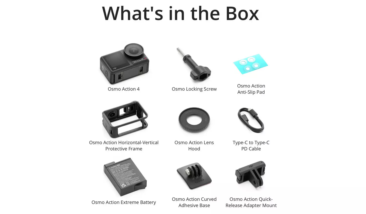 DJI Osmo Action 4 Standard Combo Action Camera – Black (New) DJI