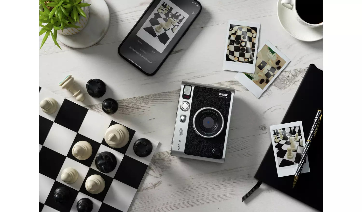 instax Mini Evo Instant Camera – Black Hybrid Digital & Instant Camera (USB-C) (New) Fujifilm