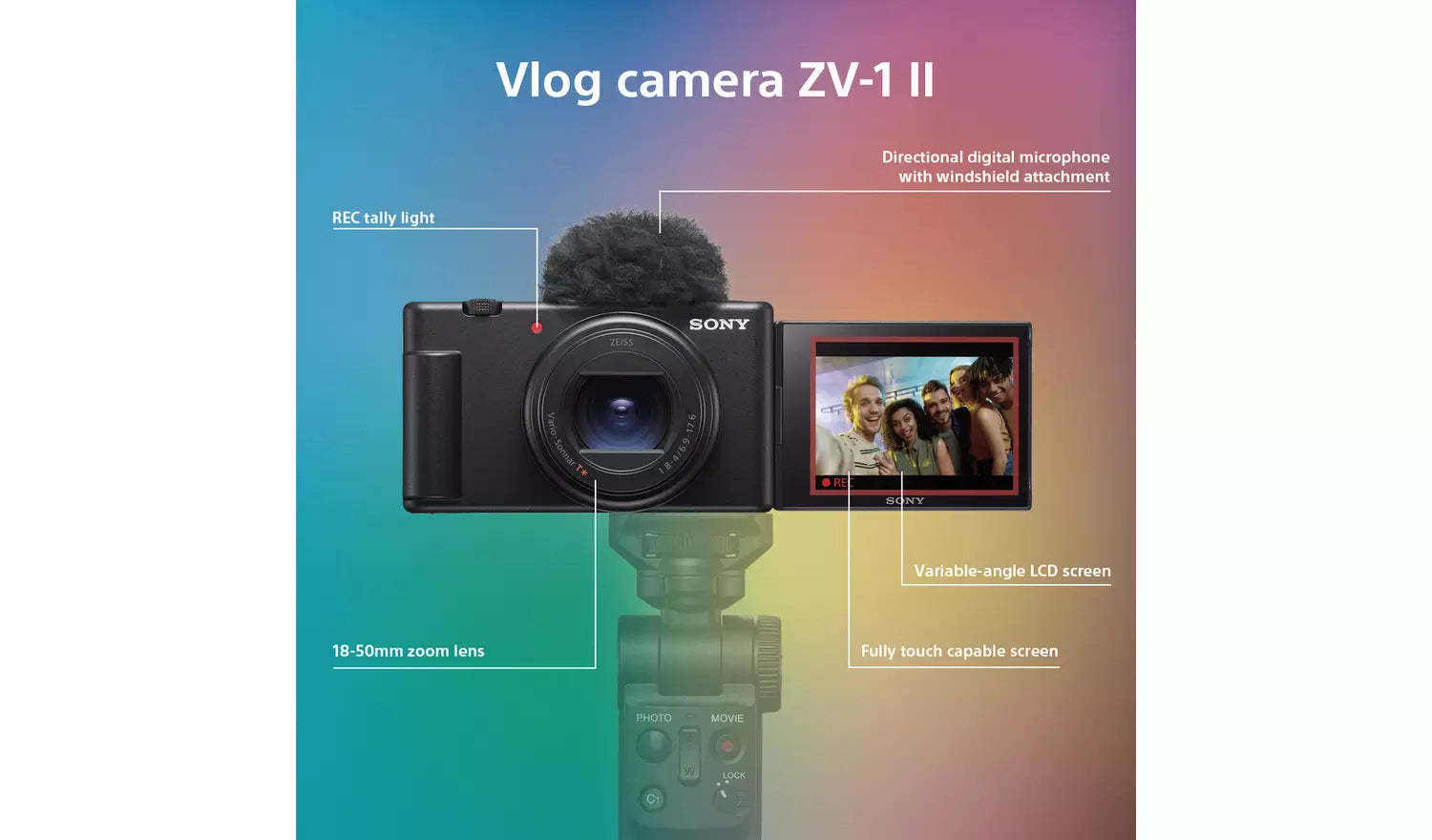 Sony ZV-1 II Compact Vlogging Camera – Black (New) Sony