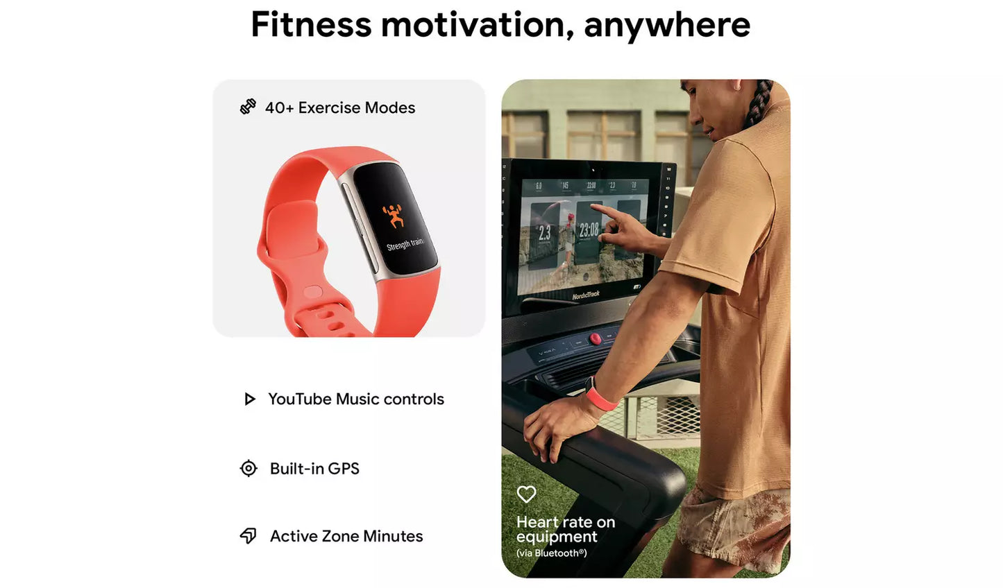 Fitbit Charge 6 Fitness Tracker – Coral (New) Google
