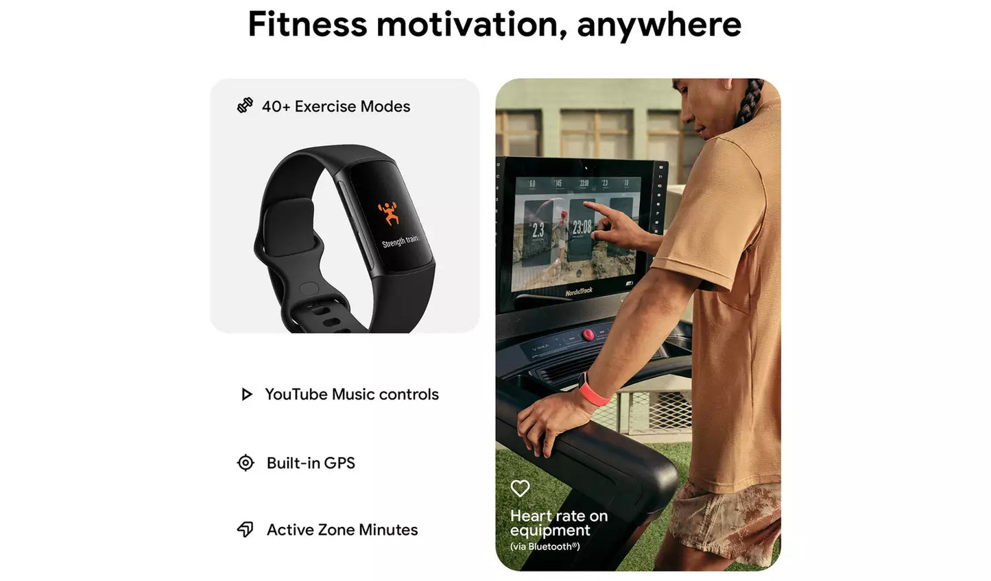 Fitbit Charge 6 Fitness Tracker – Obsidian (New) Google