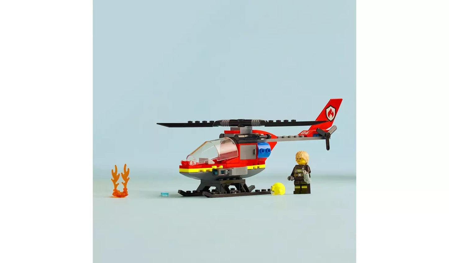 LEGO City Fire Rescue Helicopter Toy Vehicle Set | Ages 5+ | Model 60411 | New LEGO