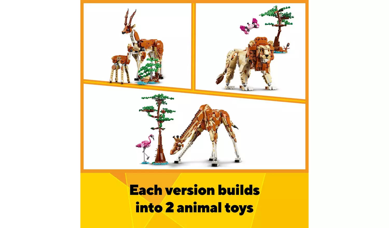 LEGO Creator 3in1 Wild Safari Animals Nature Toys Set | Ages 9+ | Model 31150 | 780 Pieces | New LEGO