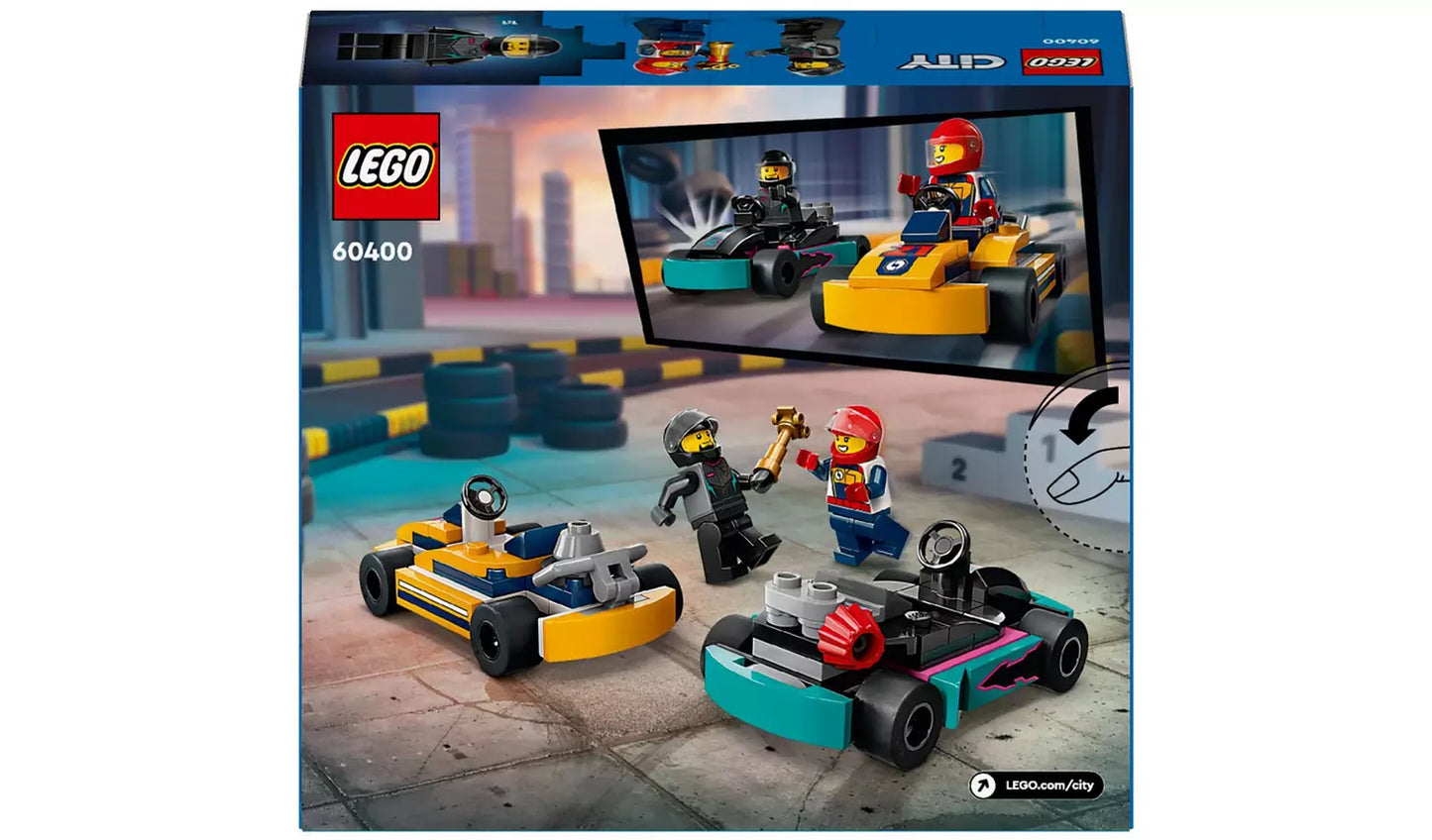 LEGO City Go-Karts and Race Drivers Vehicle Kids Toys | Ages 5+ | Model 60400 | New LEGO