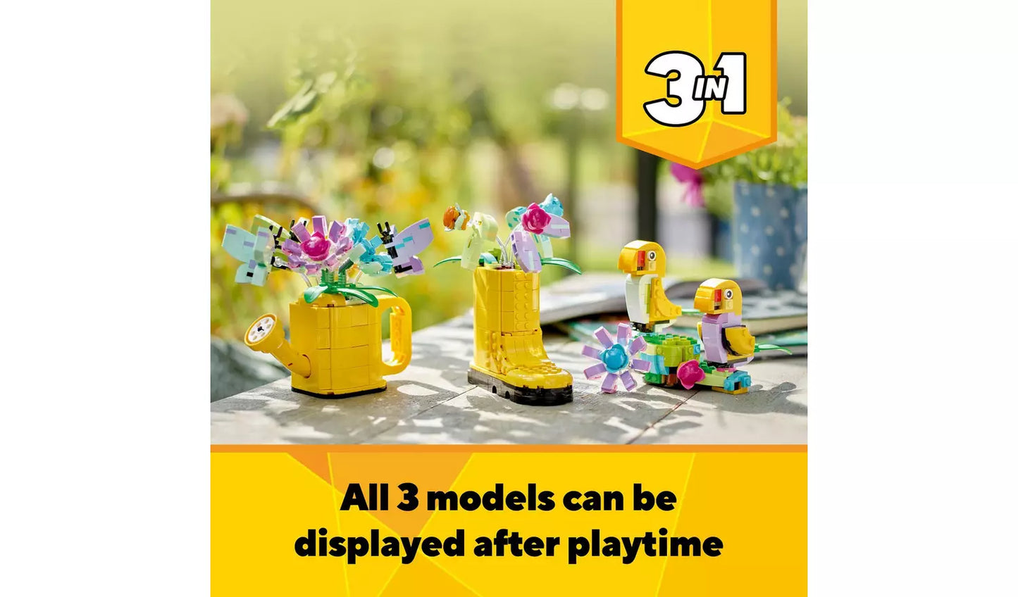 LEGO Creator 3in1 Flowers in Watering Can Nature Toys | Ages 8+ | Model 31149 | New LEGO