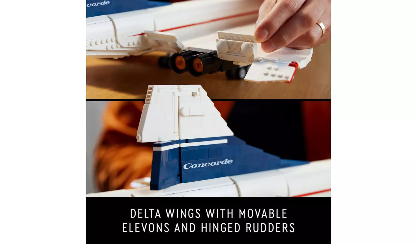 LEGO Icons Concorde Iconic Model Plane Set for Adults 10318 | Ages 18+ | New LEGO