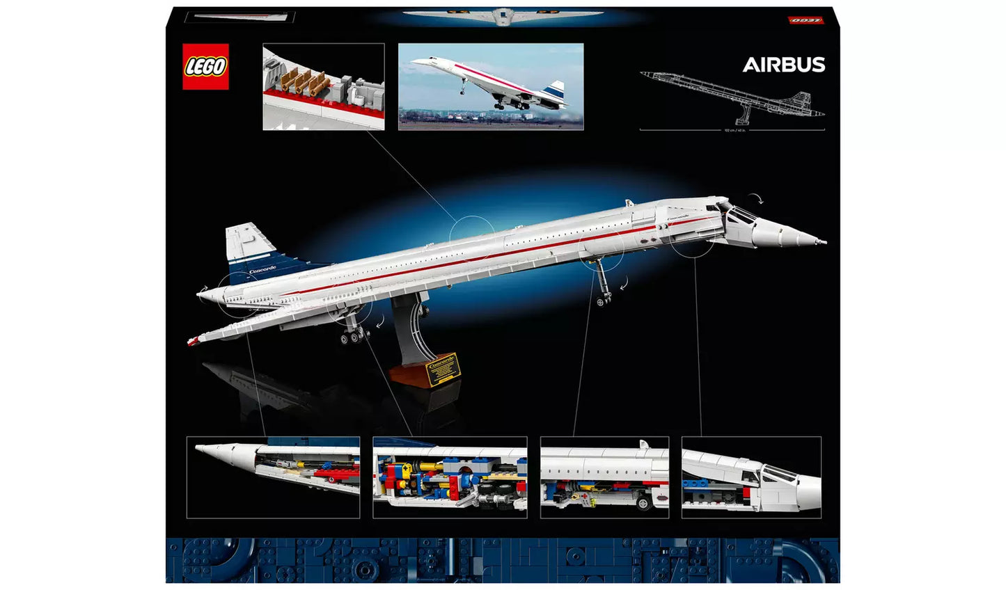 LEGO Icons Concorde Iconic Model Plane Set for Adults 10318 | Ages 18+ | New LEGO