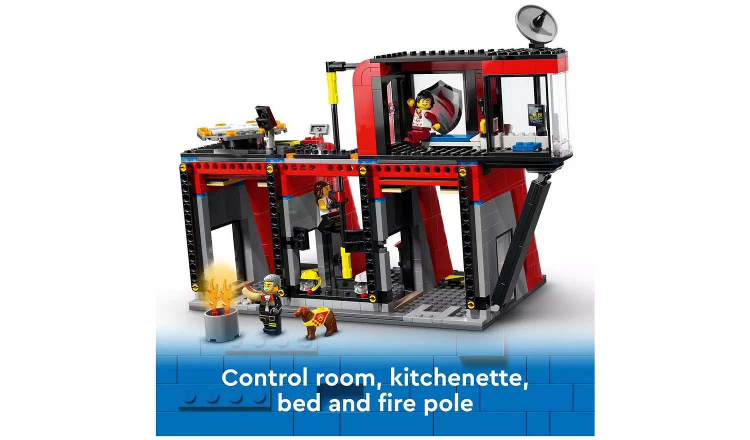 LEGO City Fire Station with Fire Engine Toy Playset | Ages 6+ | Model 60414 | New LEGO