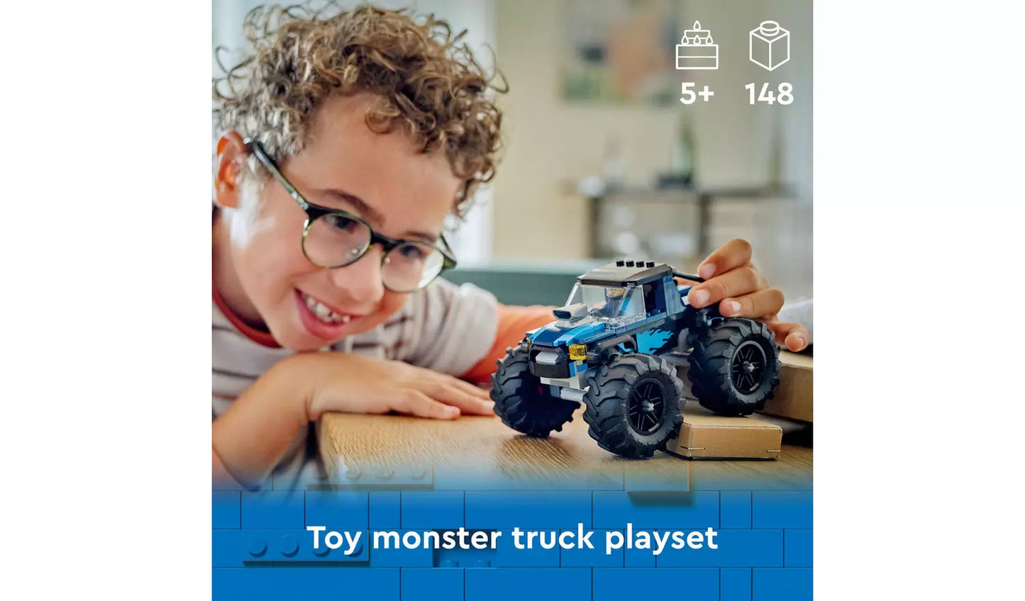 LEGO City Blue Monster Truck Toy Vehicle Playset | Ages 5+ | Model 60402 | New LEGO