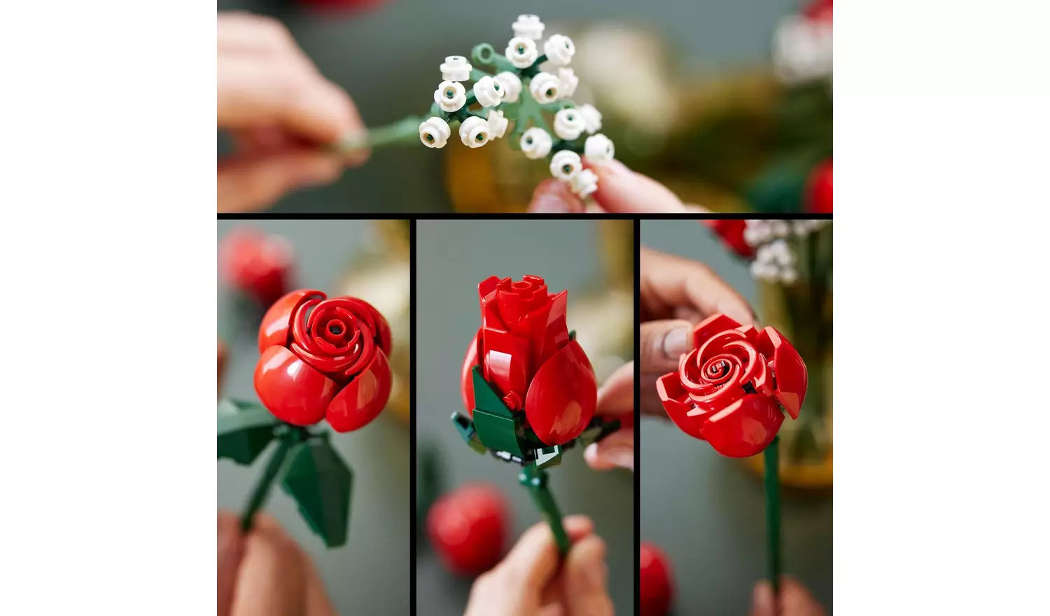 LEGO Icons Bouquet of Roses Flowers Set for Adults | Ages 18+ | Model 10328 | NEW LEGO