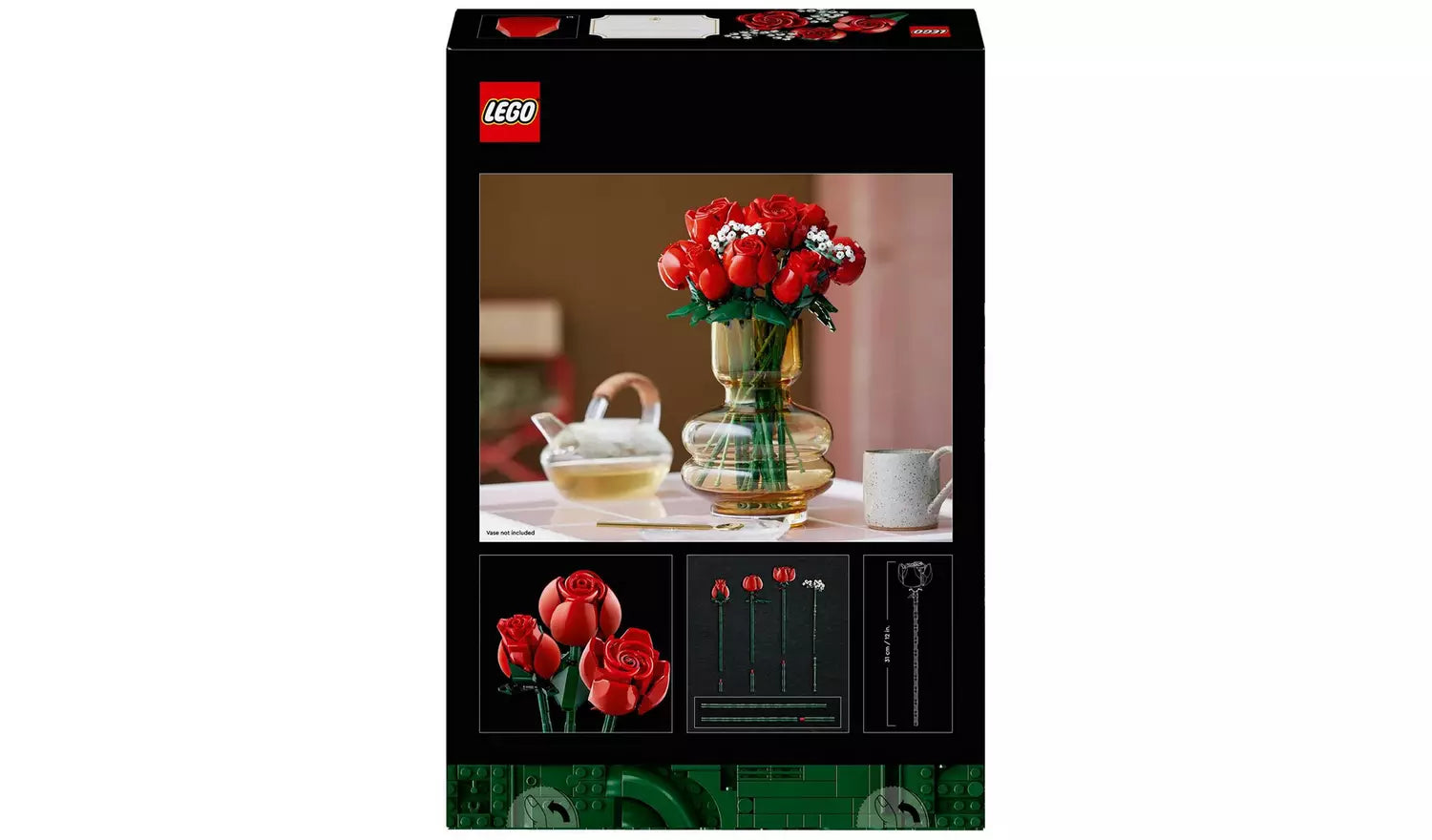 LEGO Icons Bouquet of Roses Flowers Set for Adults | Ages 18+ | Model 10328 | NEW LEGO
