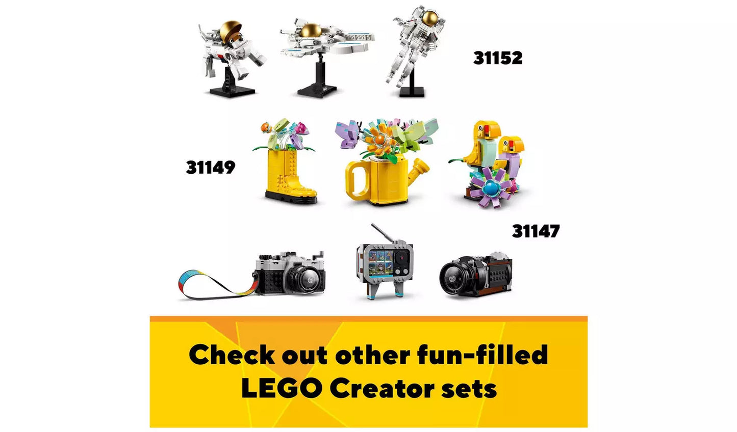 LEGO Creator 3in1 Retro Roller Skate & Toy Skateboard Building Set | Ages 8+ | Model 31148 | New LEGO
