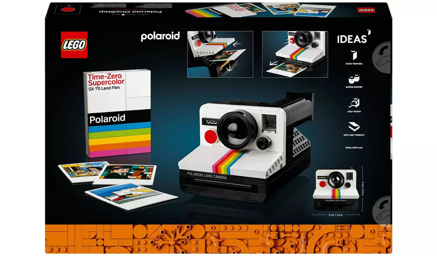 LEGO Ideas Polaroid OneStep SX-70 Camera Set | Ages 18+ | Model 21345 | NEW LEGO