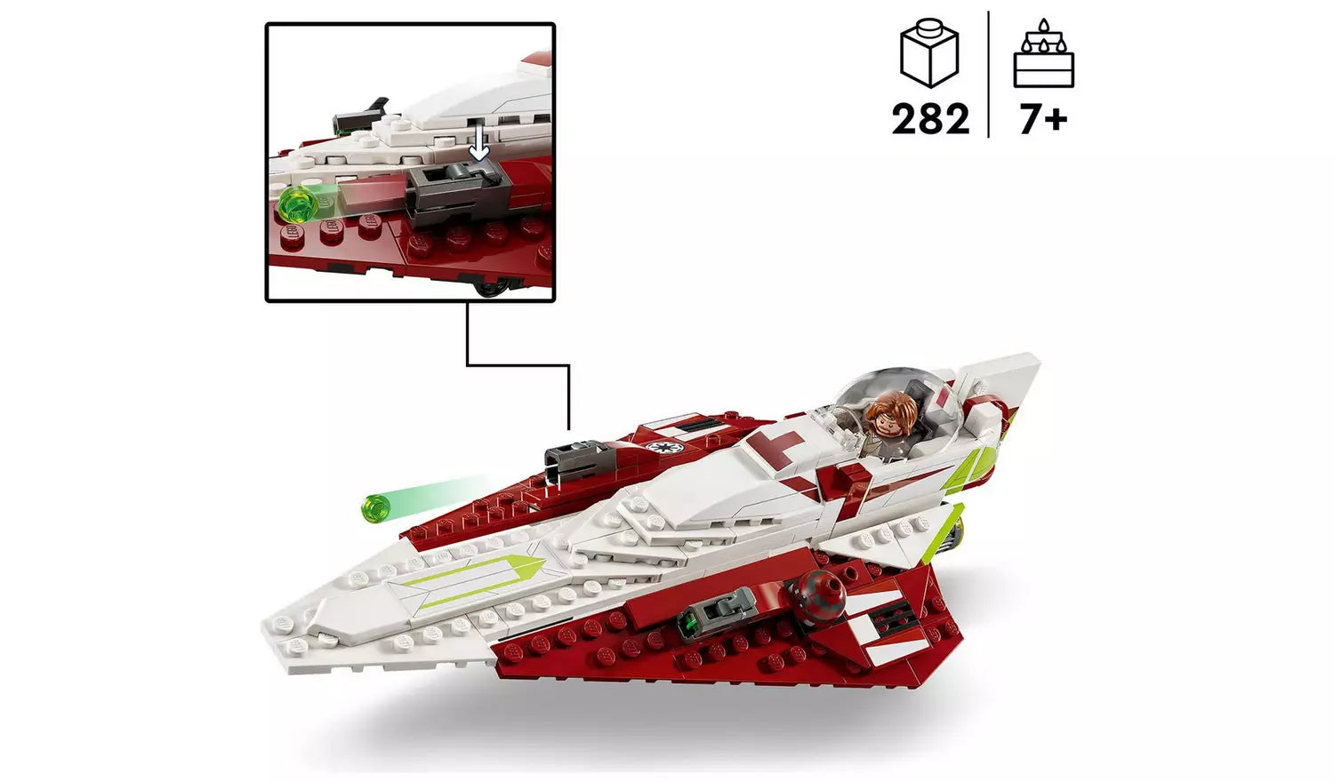 LEGO Star Wars Obi-Wan Kenobi’s Jedi Starfighter Set | Ages 7+ | Model 75333 | New LEGO