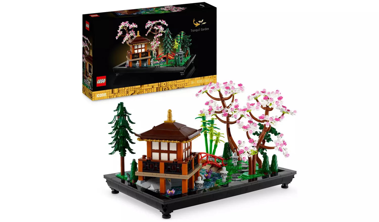 LEGO Icons Tranquil Garden Botanical Set | Ages 18+ | Model 10315 | Zen Garden Home & Office Display | NEW LEGO