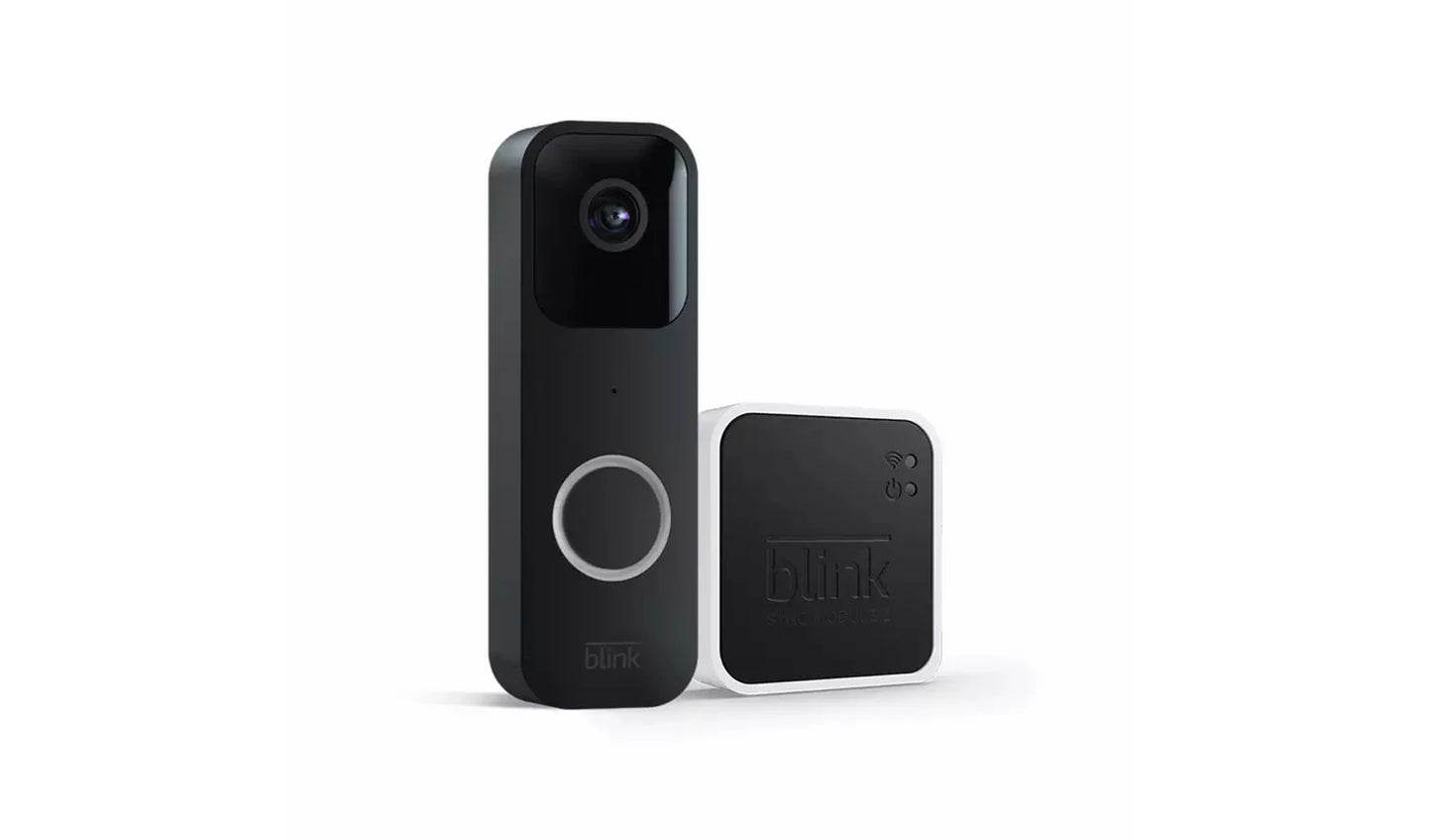 Blink Video Doorbell + Sync Module – Black (Wired or Battery Option) Blink