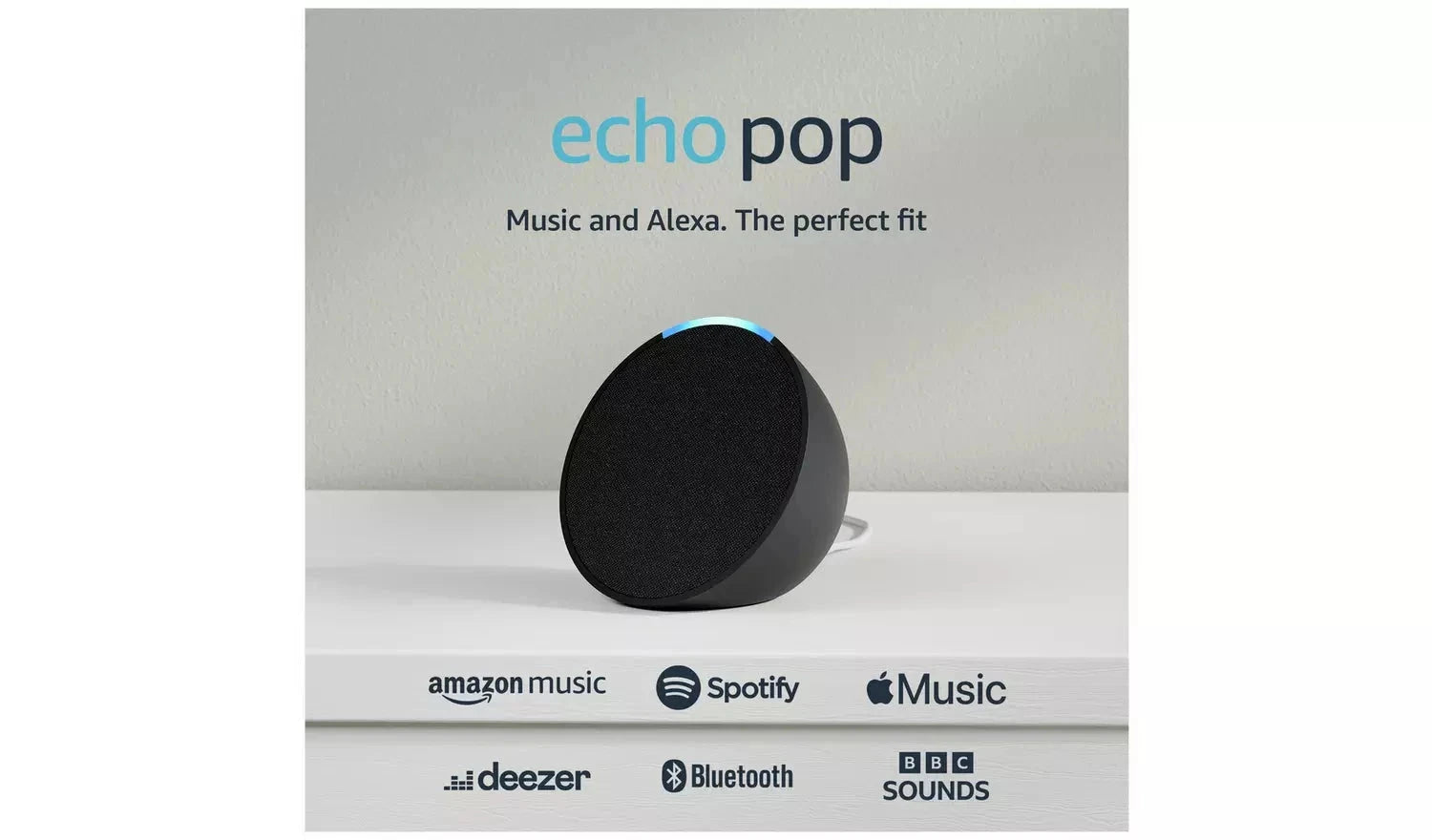 Amazon Echo Pop 2023 Smart Speaker with Alexa – Black - Funkifone