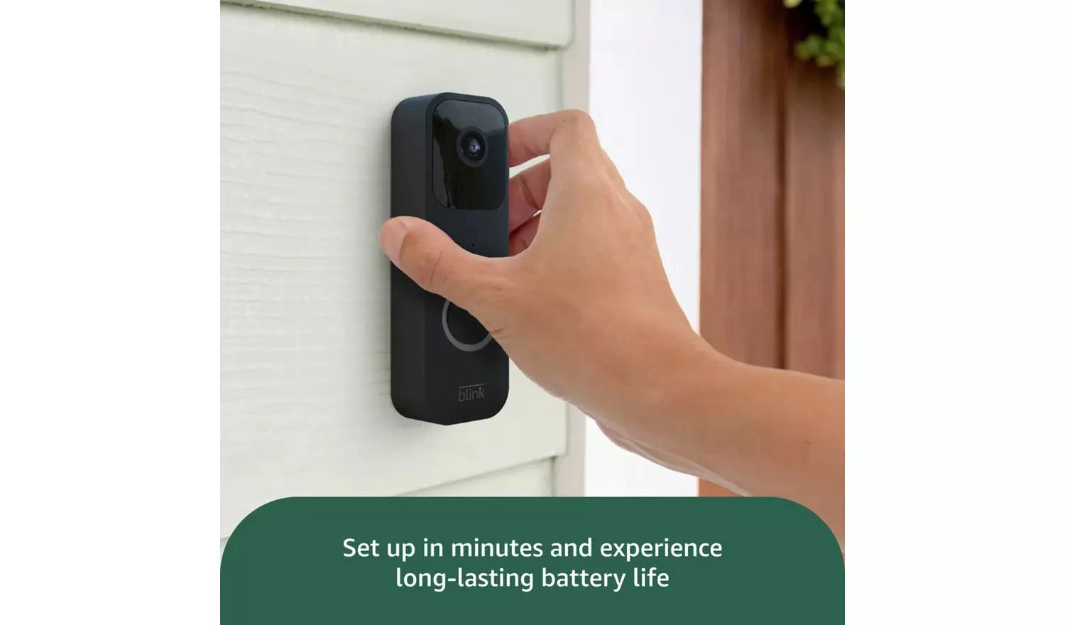 Blink Video Doorbell + Sync Module – Black (Wired or Battery Option) Blink