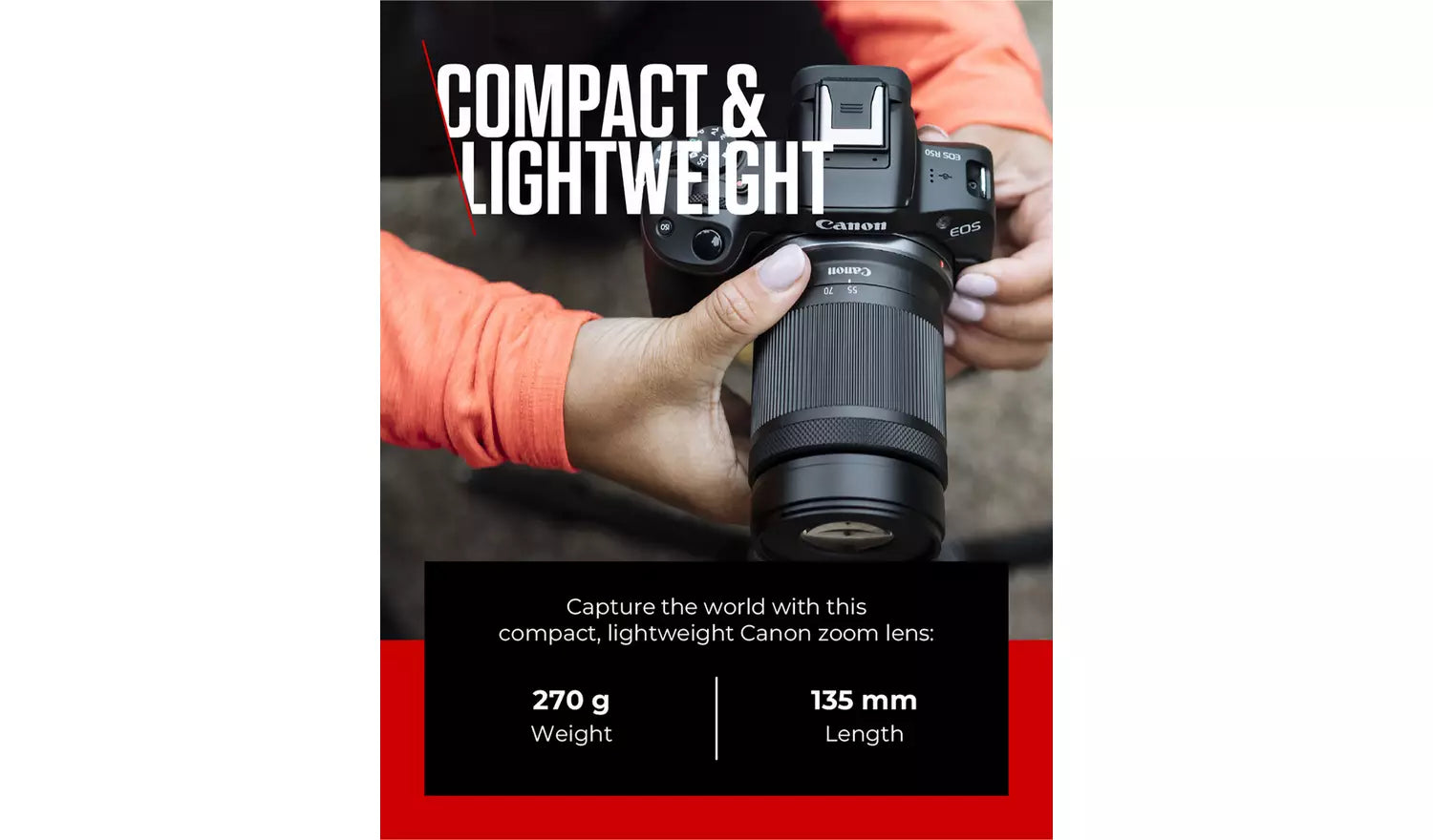 Canon RF-S 55-210mm f/5-7.1 IS STM Telephoto Zoom Lens – RF Mount (New) Canon
