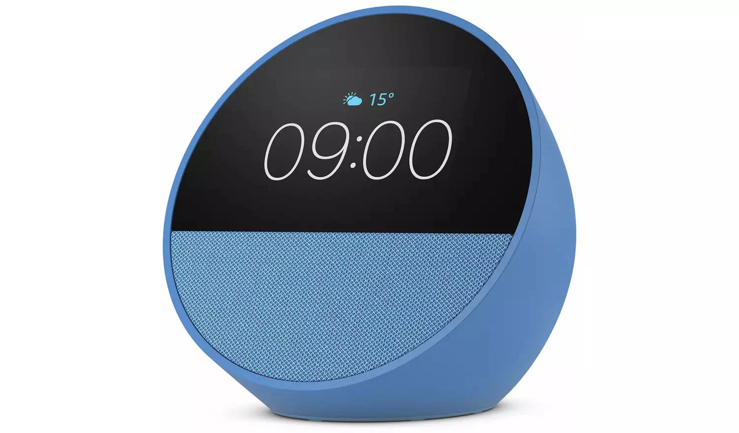 Amazon Echo Spot Smart Alarm Clock with Alexa – Blue (New) - Funkifone