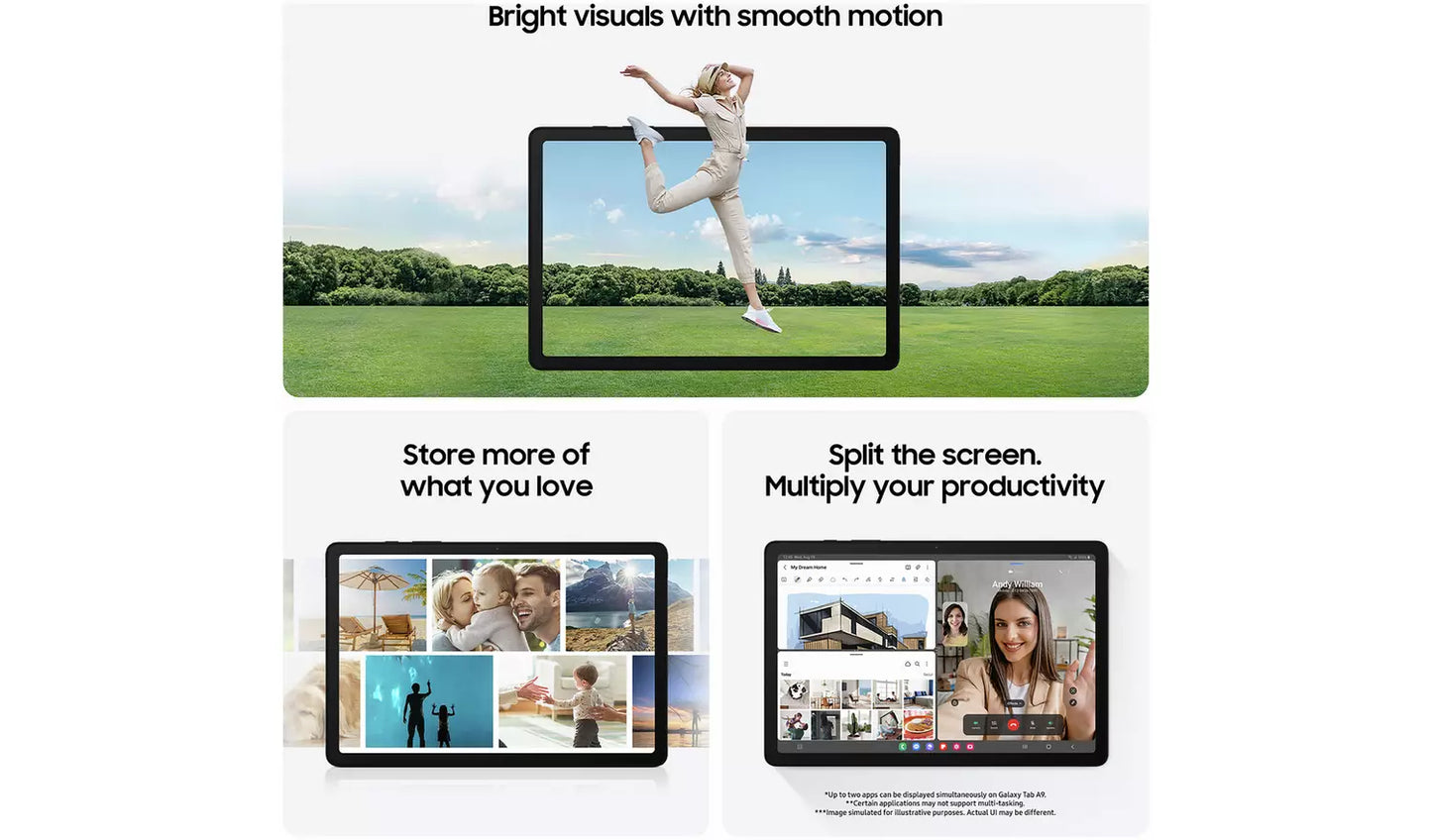 Samsung Galaxy Tab A9 8-inch Wi-Fi Tablet – 128GB, Grey (New)