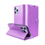 iPhone 16 Pro max Panther Force Leather Wallet Case With Kickstand purple Panther Force