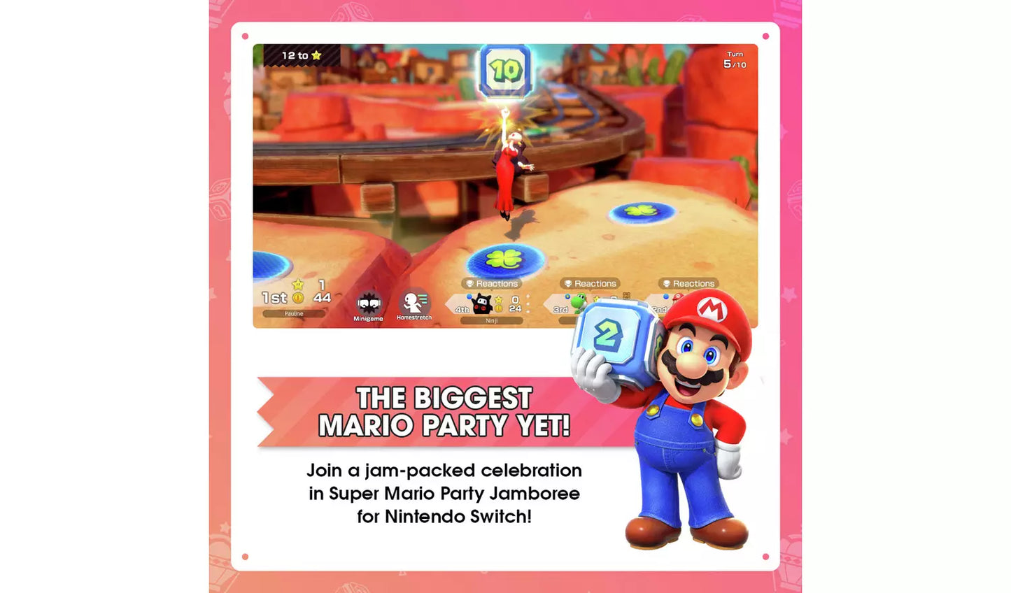 Super Mario Party Jamboree – Nintendo Switch | Physical Game Disc | 3+ (New) Nintendo