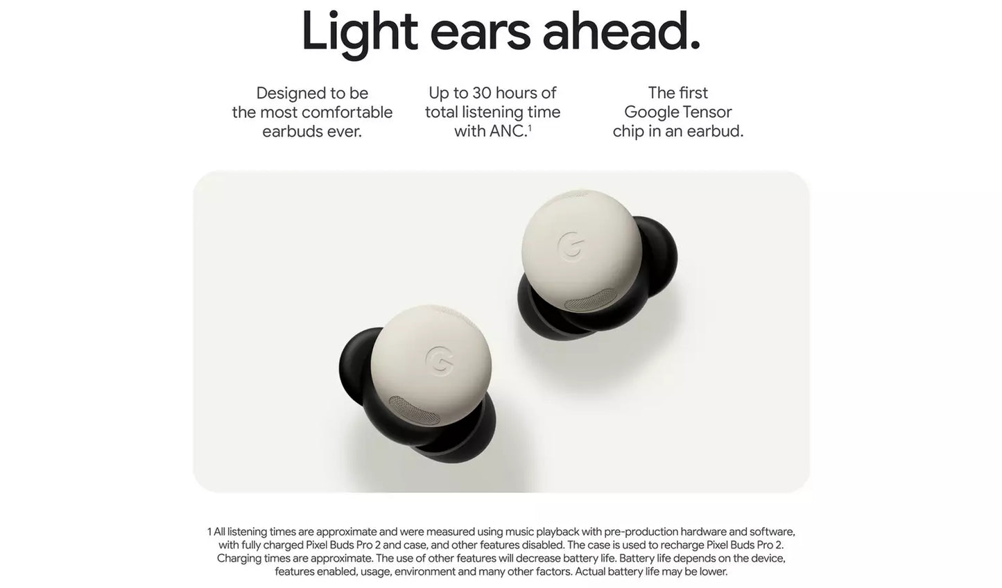 Google Pixel Buds Pro 2 In-Ear Wireless Bluetooth Earbuds, Porcelain – New Google