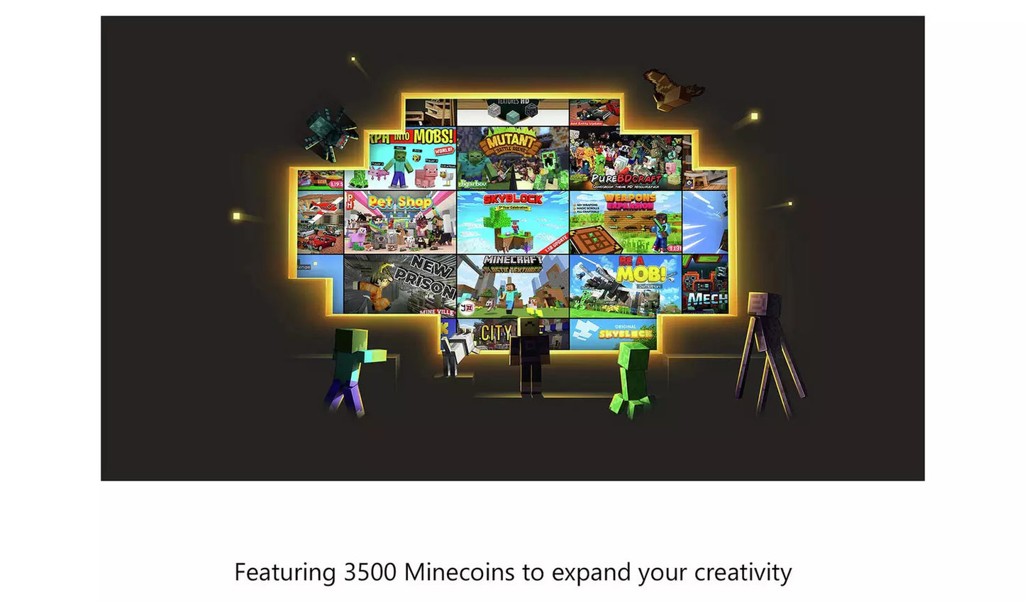 Minecraft Bedrock – Xbox One & Series X | Physical Disc + 3500 Minecoins | 7+ (Excellent Condition) Xbox