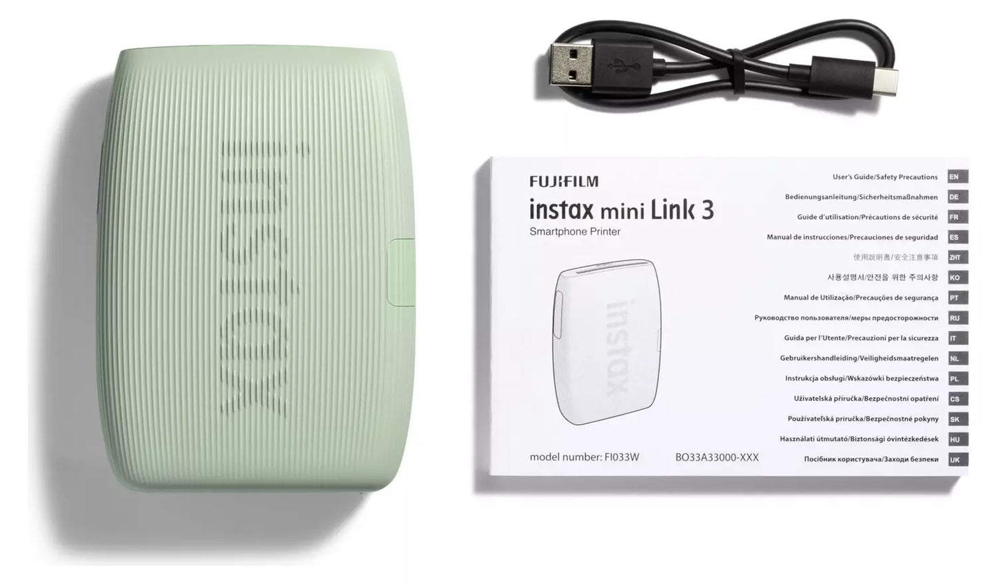 instax mini Link 3 Smartphone Printer - Sage Green (New) Fujifilm