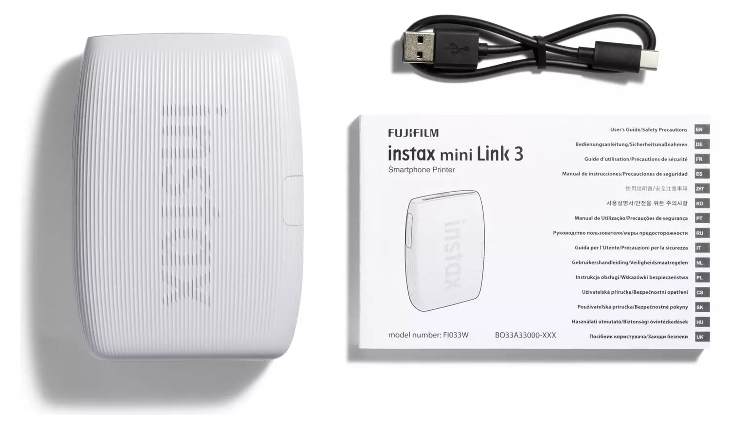 instax mini Link 3 Smartphone Printer - White (New) Fujifilm