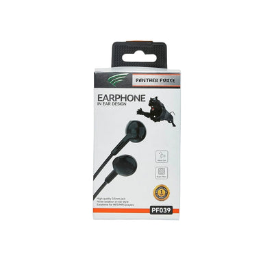 PANTHER FORCE STEREO WIRED HEADPHONES BLACK- PF39