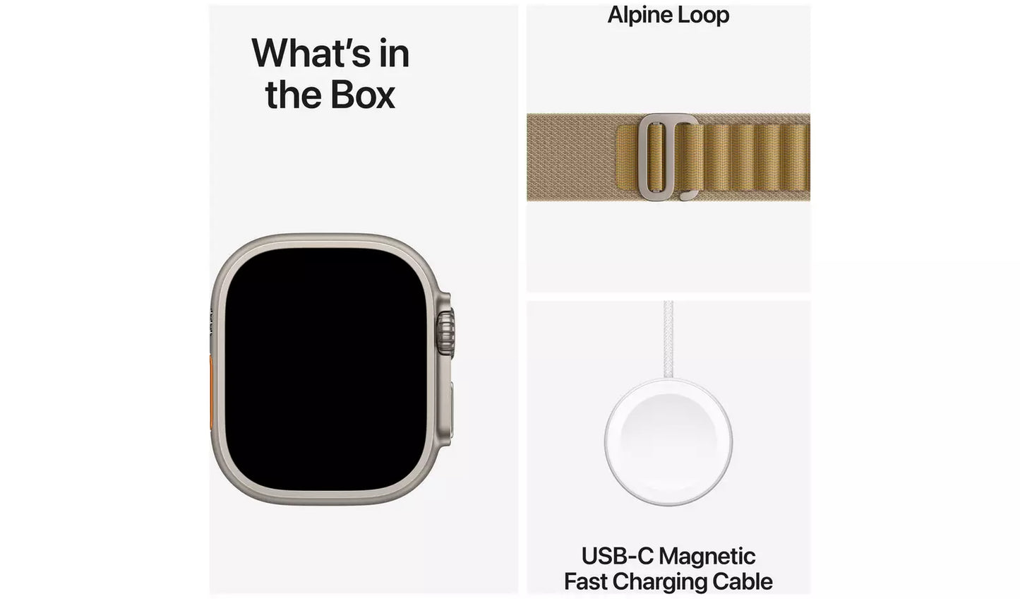 Apple Watch Ultra 2 49mm Natural Tan Alpine Loop - (New) Apple