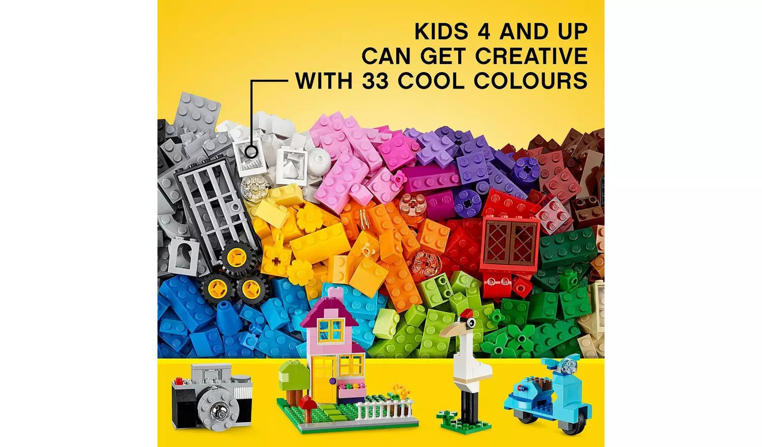 LEGO Classic Large Creative Brick Storage Box Set | Ages 4+ | Model 10698 | New LEGO